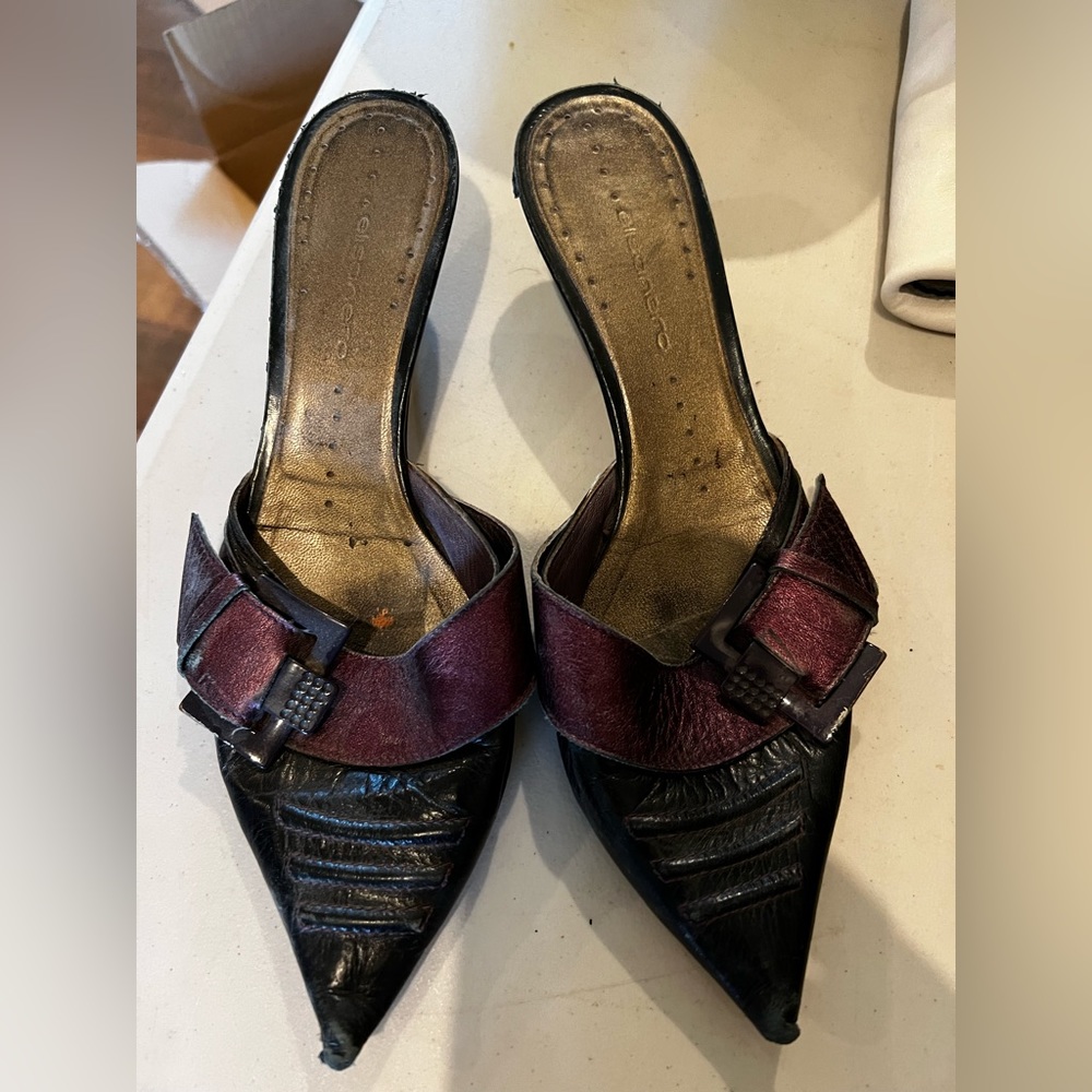Cute low heeled slides